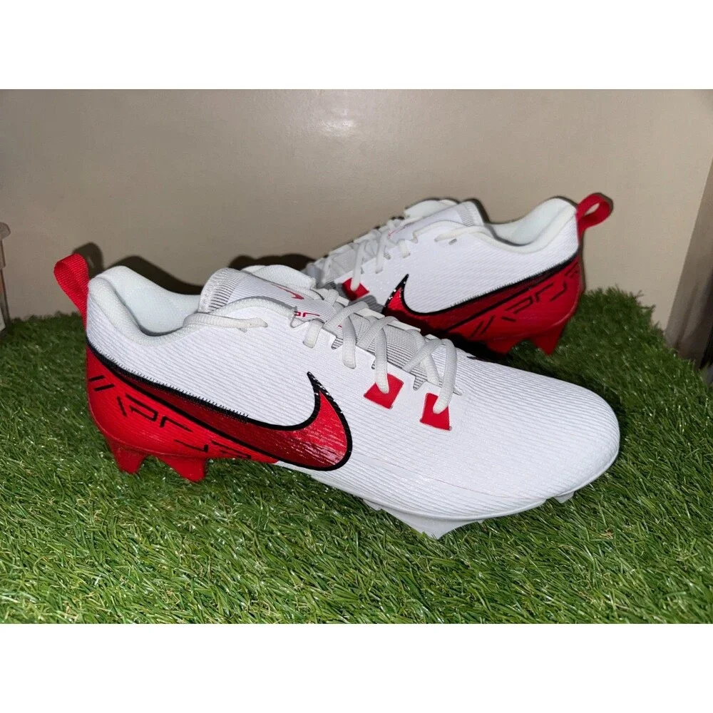 Men's 13 Nike Vapor Edge Speed 360 2 TB PE Football Cleats White Red FN7764-111